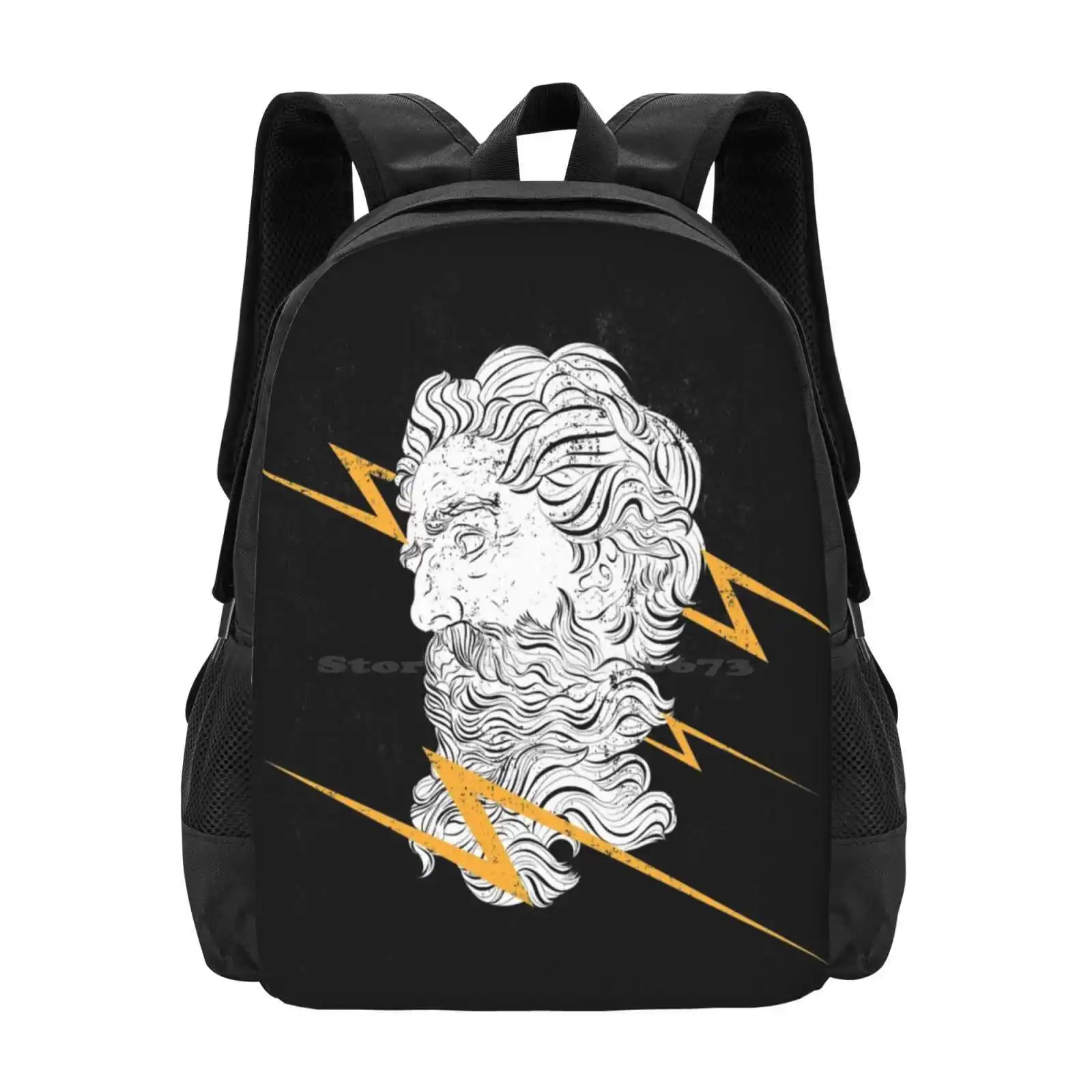 Zeus God Of Thunder-mochila para hombre y mujer, bolso para adolescentes, Zeus Greekgods, acrópola, Greekhistory, estilo europeo