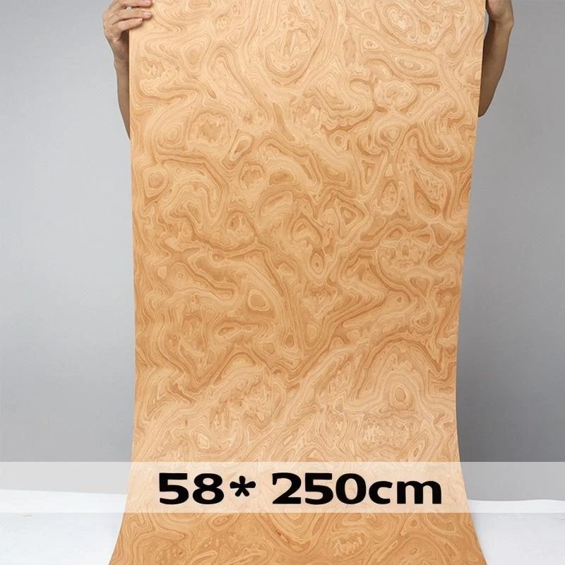 قشرة خشبية هندسية من Elm Burl مقاس 58 × 250 سم لتعزيز الأجهزة الداخلية والأثاث وألواح الحائط والمشروعات الزخرفية #4