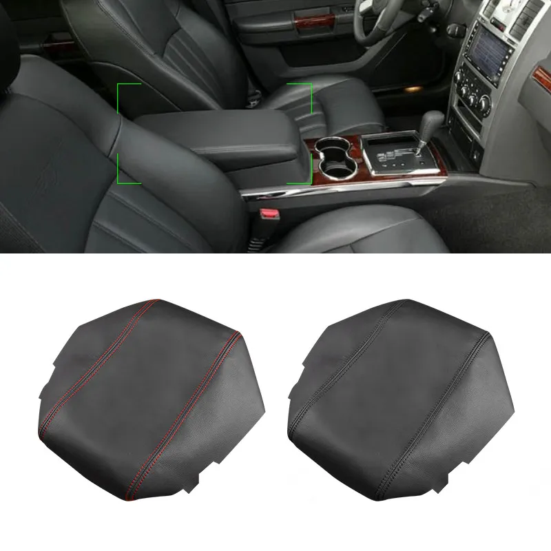 For Chrysler 300 2008 2009 2010 Microfiber Leather Car Interior Center Console Lid Armrest Box Protection Cover Decoration Trim