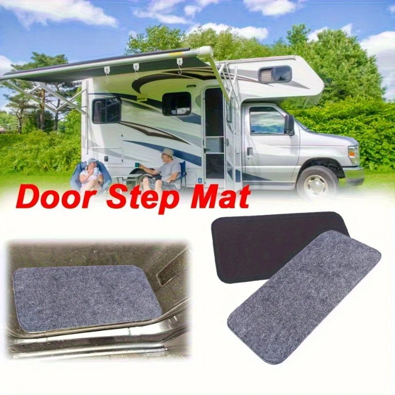 

2pcs/Pack Caravan Door Stop Mat Black Grey Fabric Anti-Slip Door Pads For RV Camper Caravan Or Motorhome Interior Accessories