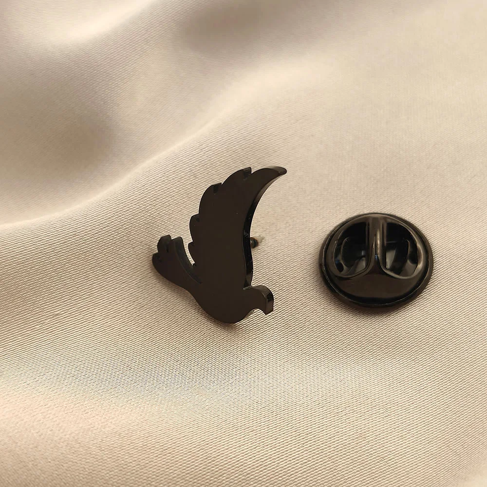 شارة عصرية من الفولاذ المقاوم للصدأ Dove of Peace، دبوس طية صدر السترة للرجال، مجموعة مجوهرات عالية الجودة مقاومة للماء، إكسسوارات Boyfriend Gi #4