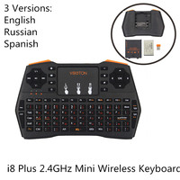 i8 Plus No Backlit 2.4GHz Mini Wireless Keyboard Touchpad English Russian Spanish Air Mouse Remote Control For Android TV Box PC