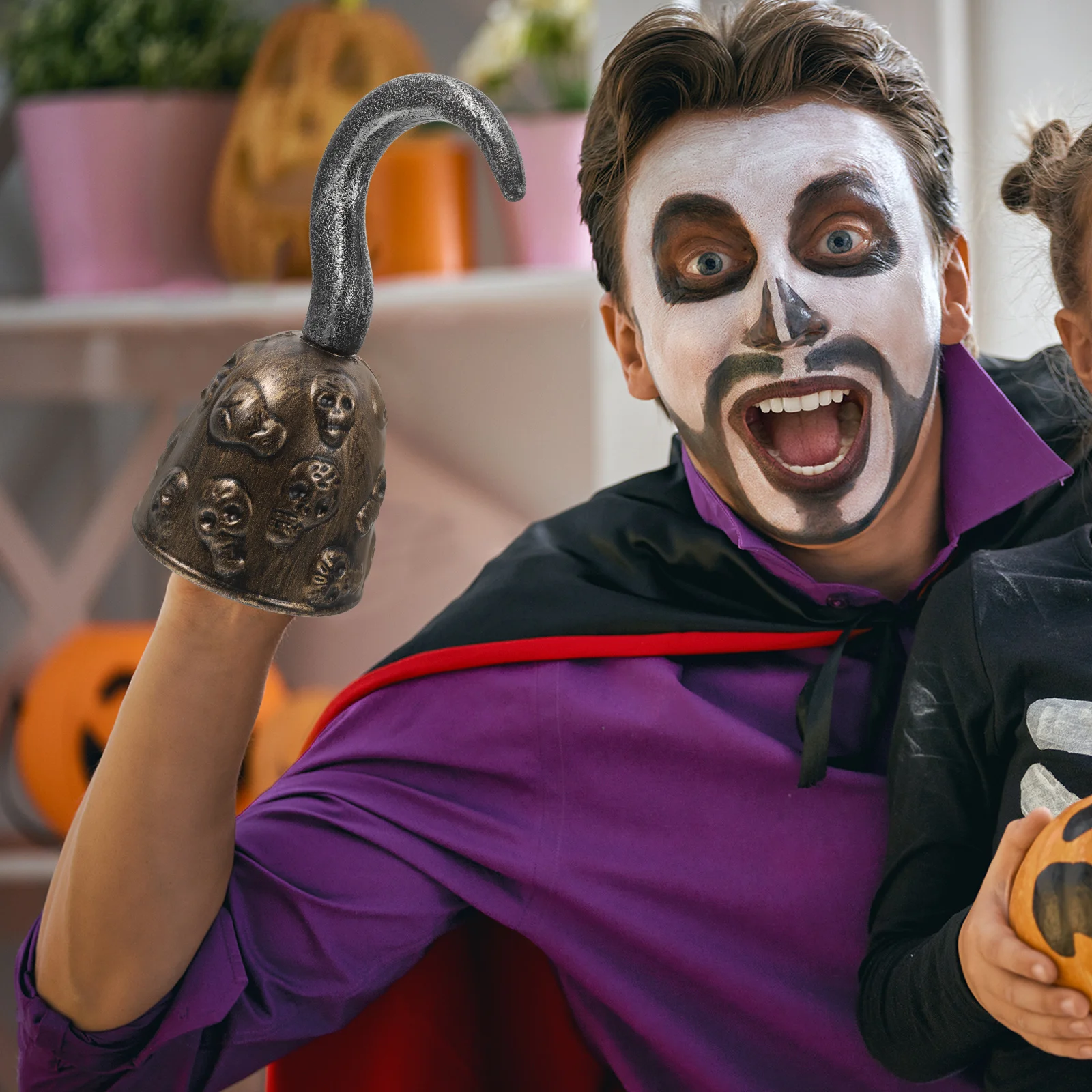 1 قطعة هوك خمر الجمجمة تصميم البلاستيك حزب ملحق لجميع القديسين تأثيري مرحلة الأداء الاطفال زي الدعامة القراصنة الطرف