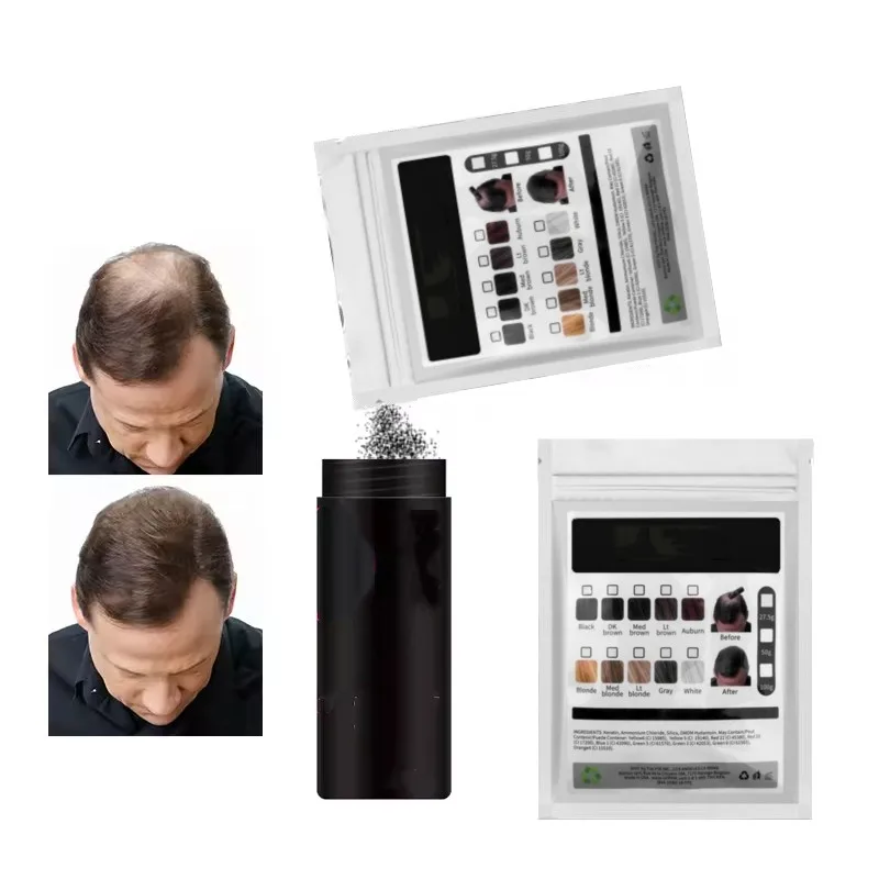100G Serat Rambut Keratin Bubuk Serat Penumbuh Rambut Instan Kantong Isi Ulang Serat Penebal Pertumbuhan Rambut Produk Perawatan Ekstensi Botak