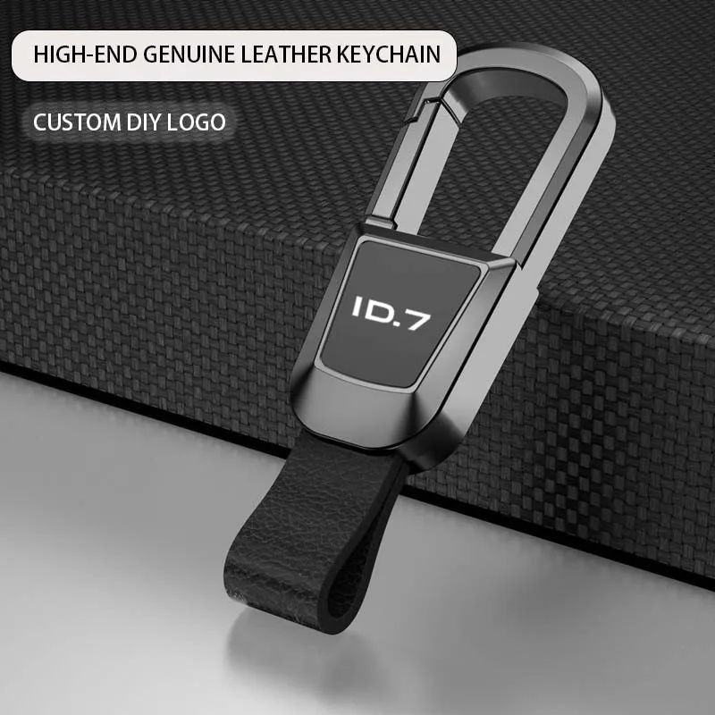 

Car Leather Key Chain keychain Pendant Leather Key Ring For VW ID7 VIZZION ID 7 Accessories Logo key bag interior 2024 2023