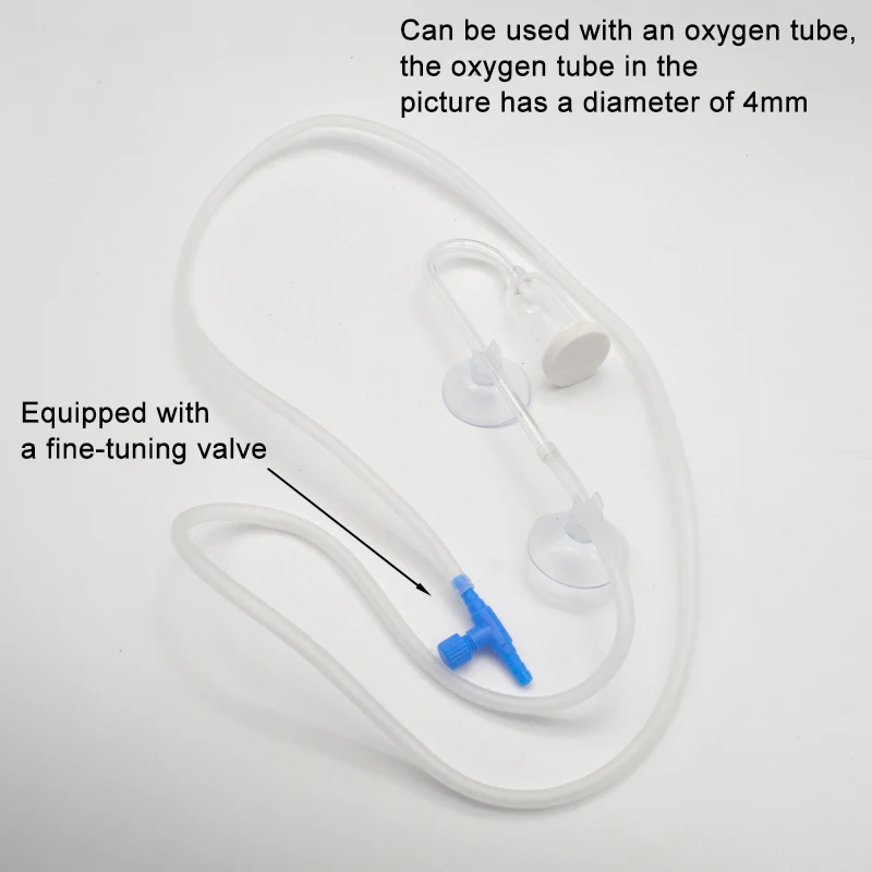 CO2-Diffusor für Aquarien, Blasenreaktor CO2-System, Zerstäuber für Fischbecken, Lebendpflanzen, Wasserpflanzen-Wachstumsverfeinerer mit Saugnapf – Detail 7