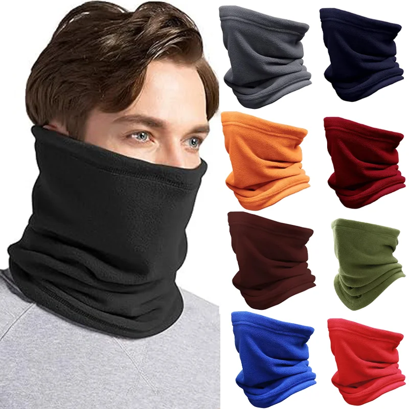 Winter Warm Unisex Windproof Motorcycle Riding Mask Fleece Scarves Neck Scarf Warmer Ski Outdoor Sports Balaclavas Tube Mask