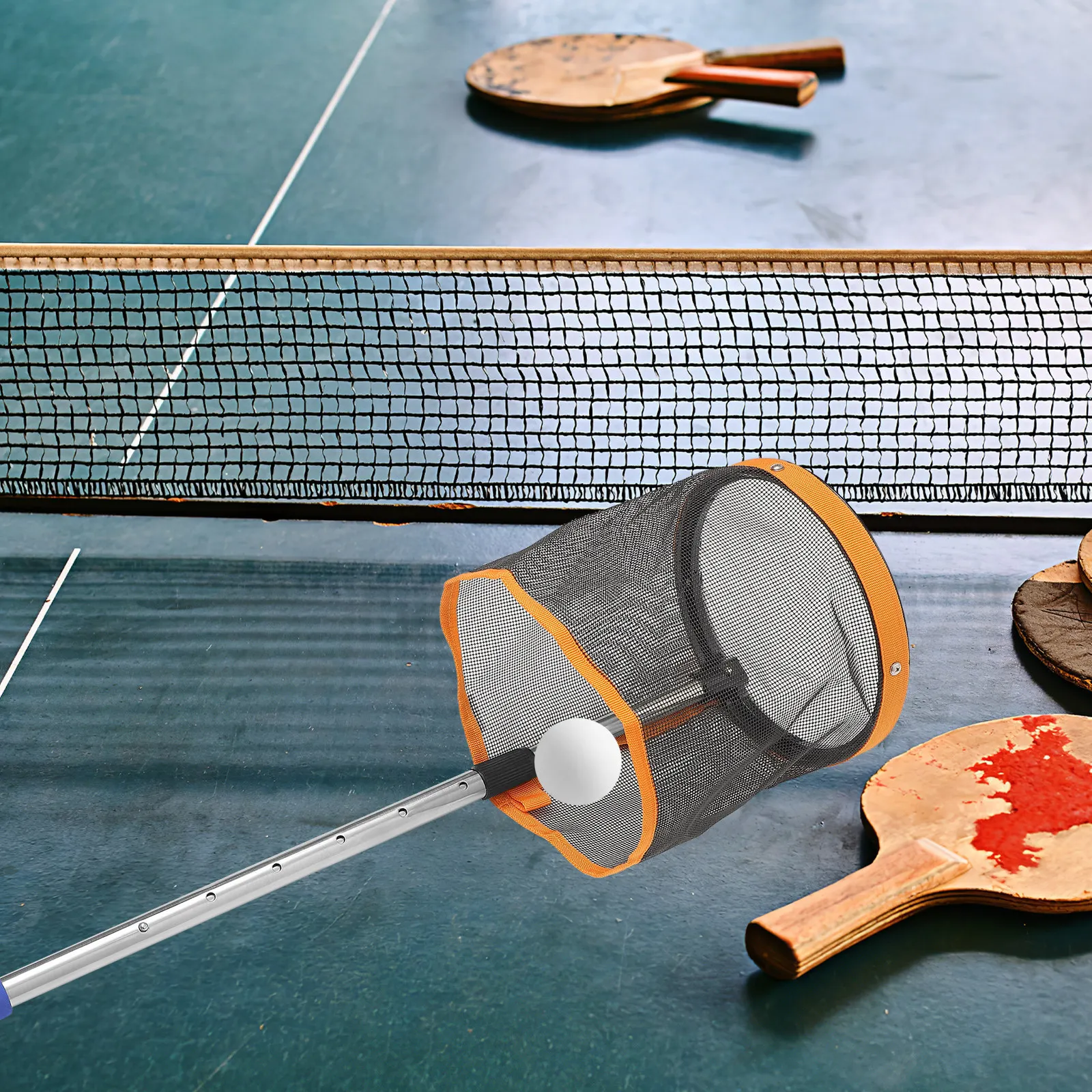

Professional Table Tennis Balls Picker Long Handle Adjustable Telescopic Portable Large Capacity Ping-Pong Ball Collector