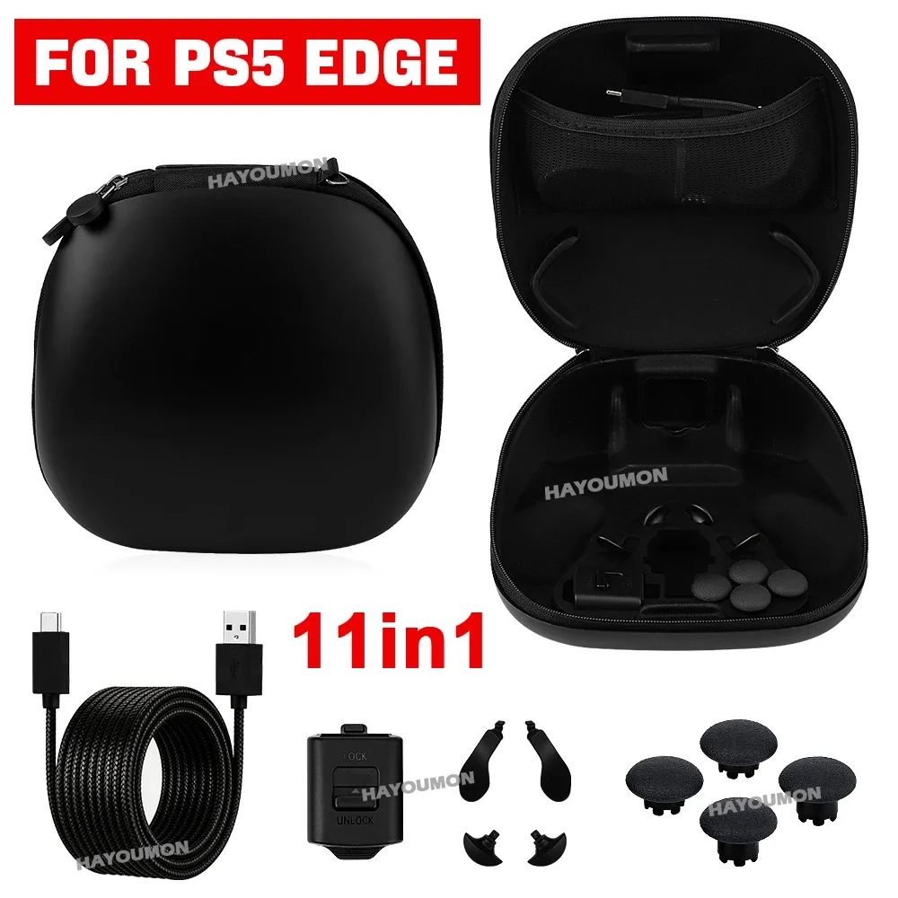 11-in-1-accessory-kit-for-ps5-edge-controller-storage-bag-complete-component-packbraided-charge-cablelock-housingback-paddles