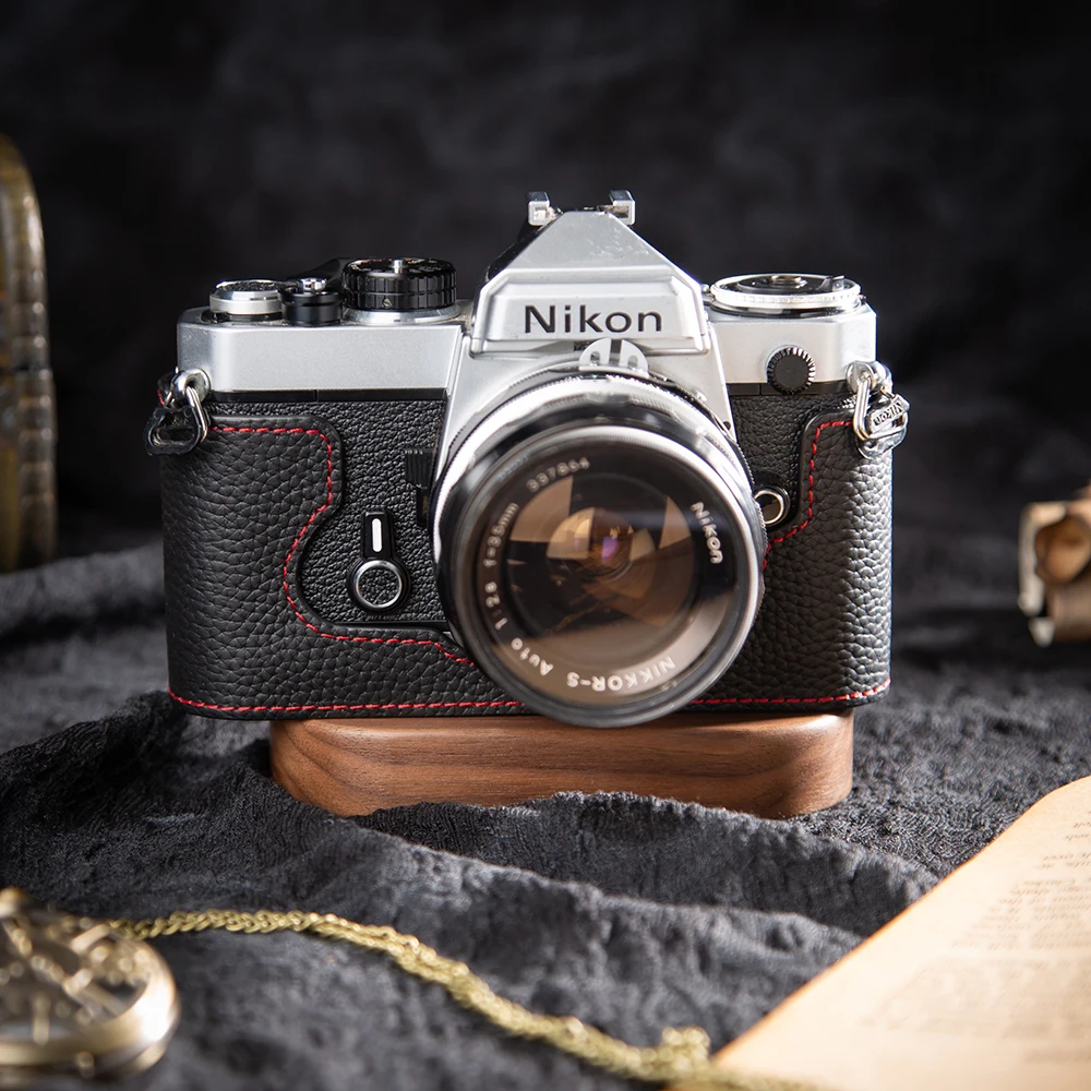 

Protective Case For Nikon FM FE Case Genuine Real Leather Camera Half Case Cover Bag Leather Camera Bag Photography Accessories