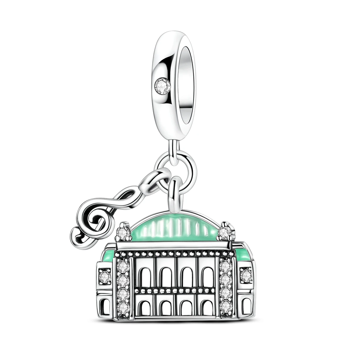 

925 Silver Charm Vienna State Opera Fit Bracelet Pendant Making Woman Jewelry Gift