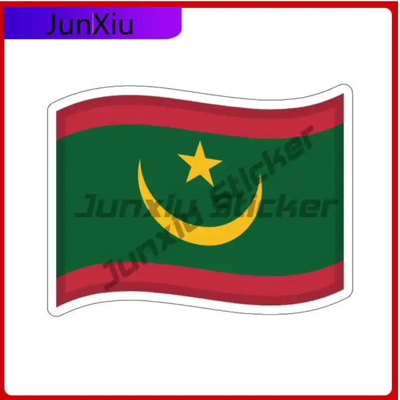 

Mauritania Flag Sticker Mauritanian Sticker Decoration Anti Scratch Exterior For Laptop Camper Windows Windshield Luggage Kayak