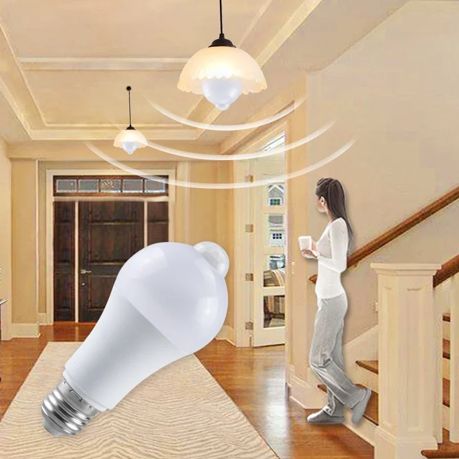 Pir Motion Emergency Lamp With Motion Sensor Night Light 85-265v B22 E27 Stair Corridor Sensor Light Led Lamparas