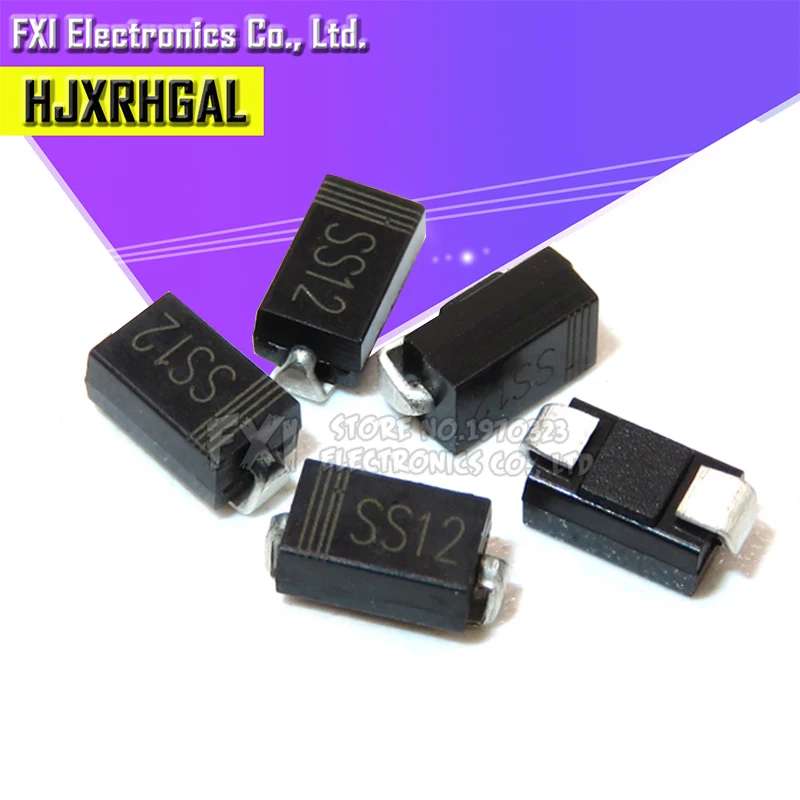 100 stücke sma 1 n5817 in5817 smd 1a 20v do-214ac schottky diode ss12 neues original