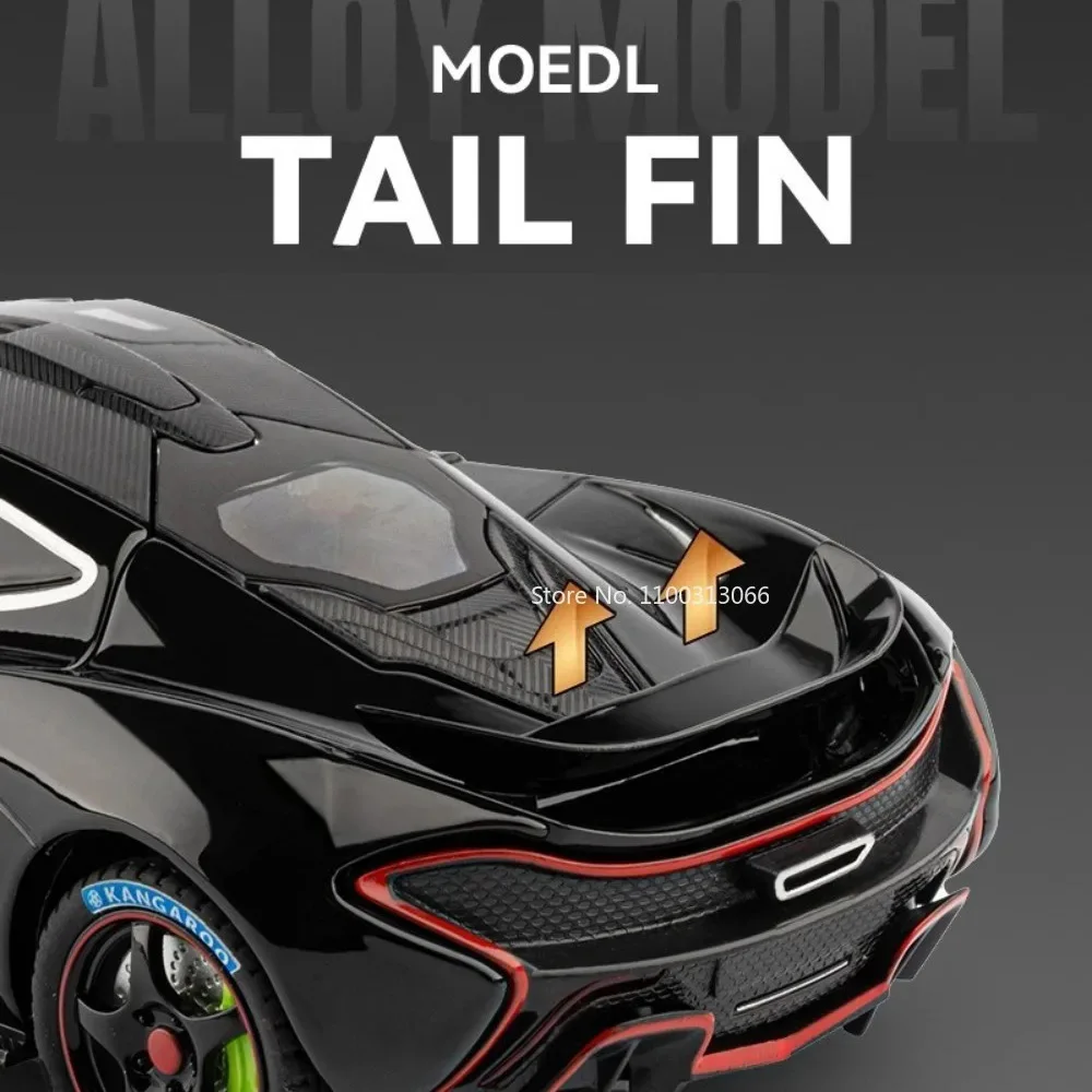 1:24 p1 720s modelos de carros esportivos brinquedos liga diecast roda puxar para trás veículos em miniatura portas carro aberto para crianças presentes aniversário