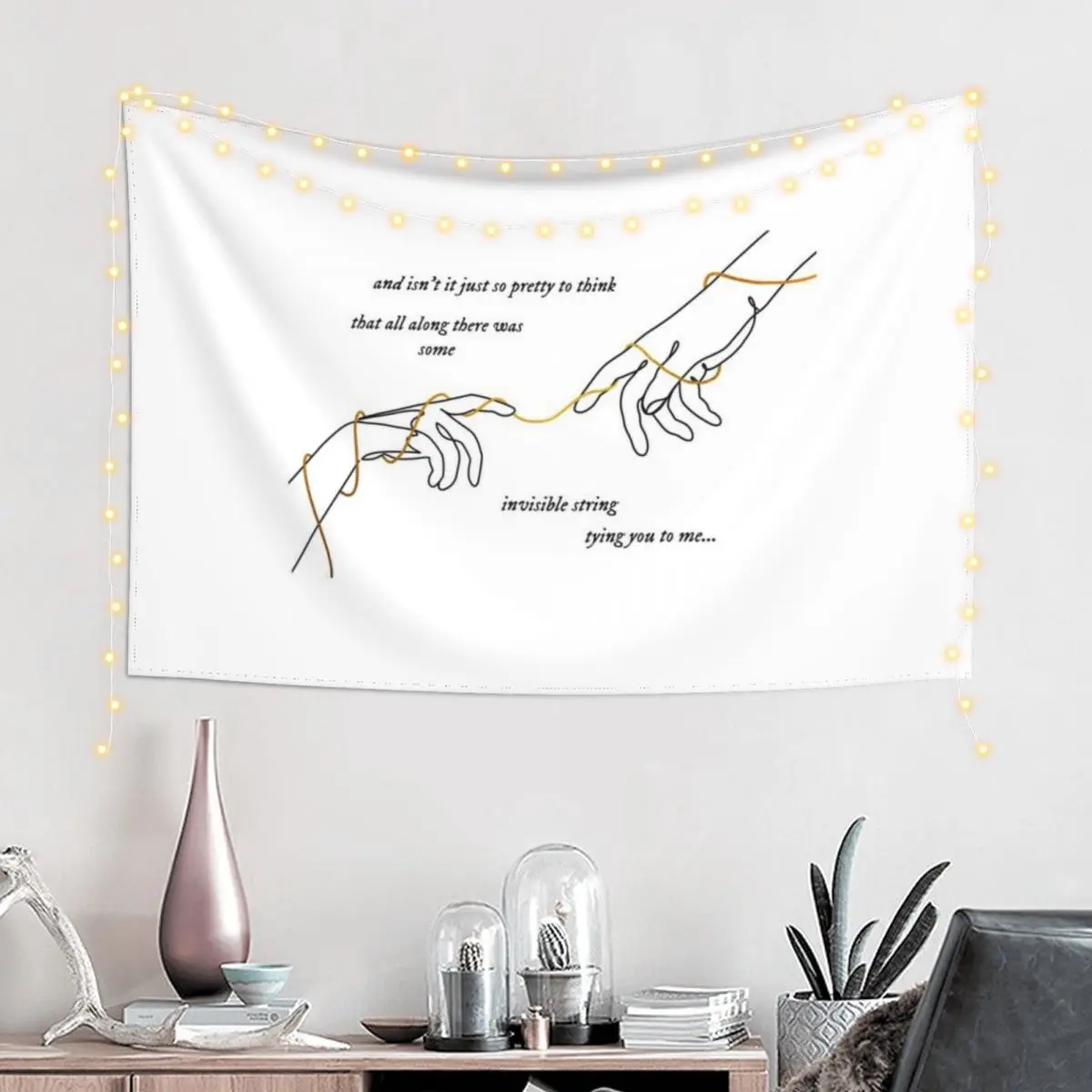 

Invisible string Tapestry Room Ornaments Wall Hanging Decorations For Your Bedroom Home Decoration Tapestry