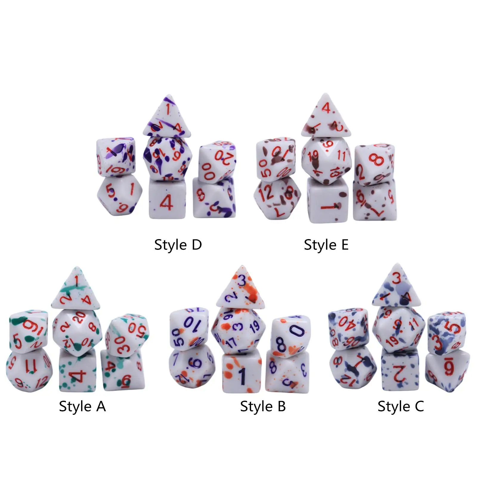 7 Pieces Polyhedral… - image