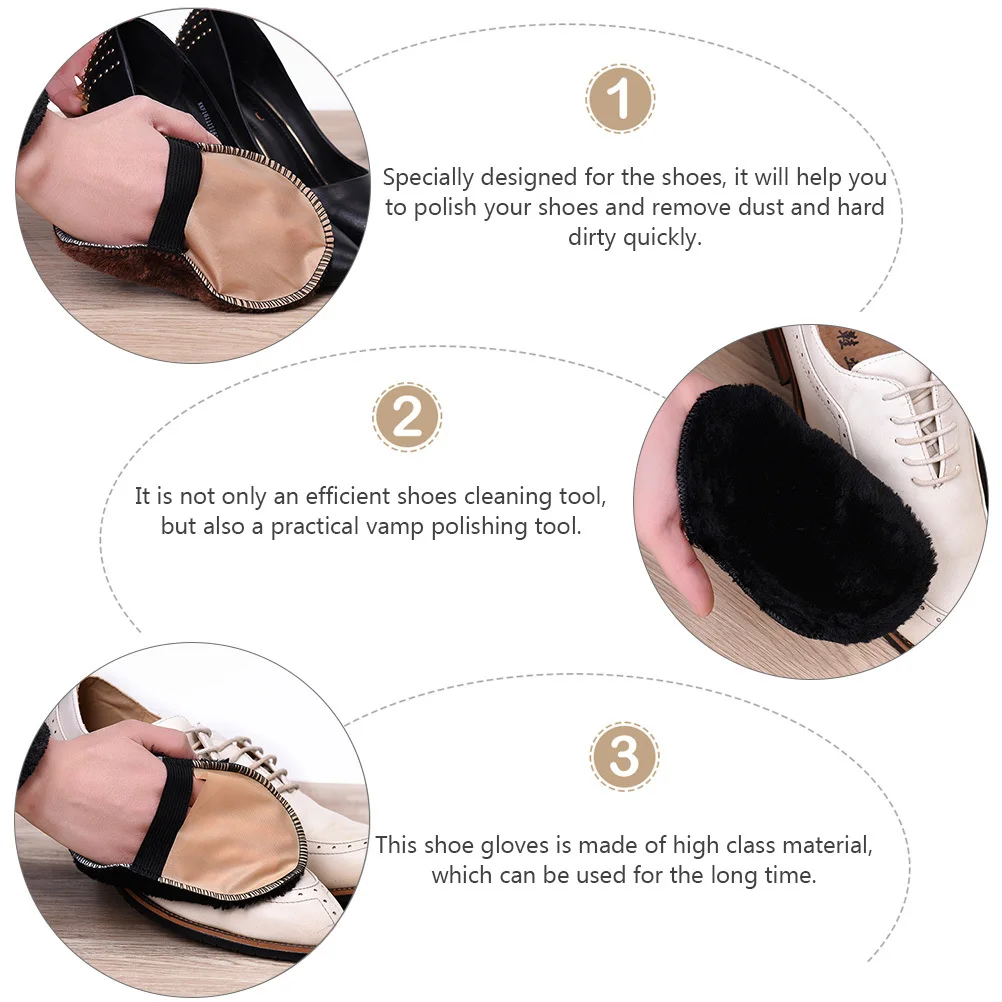 

10Pcs Shoes Cleaning Gloves High Class Reusable Shoe Polishing Tool Gentle Scrubbing Stains Removal Shoes Care Wipe Essential