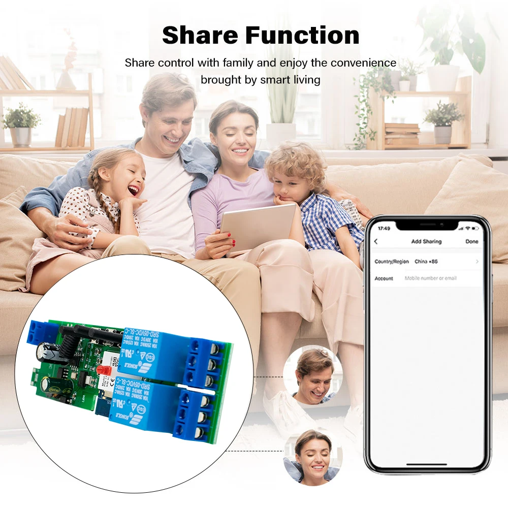 Tuya Smart Home 2CH Motor Wifi, saklar terbalik DC 12V 24V 32V 110V 220V,2 saluran Relay modul, Remote Control suara Alexa