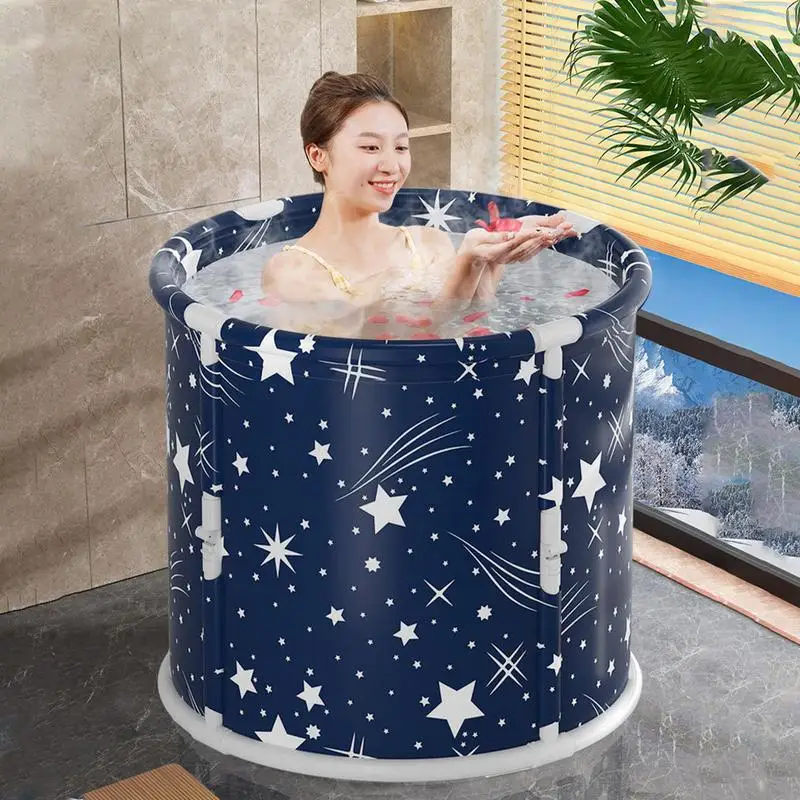 Portable Bathtub Folding Ice Bath Tub For Adults Soaking Bathing Tub For Adults Separate Family Bathroom SPA Tub For Hot Bath