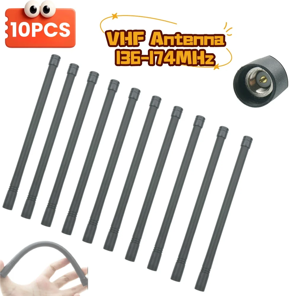 10pcs-standard-stubby-high-gain-copper-core-vhf-136-174mhz-antenna-for-vertex-portable-radios-vx-160-vx-180-vx-231-vx-350-walkie