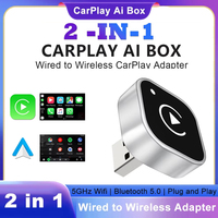 CarPlay & Android AUTO Wired to Wireless CarPlay 2 in1 Mini Adapter Android Auto Smart Box Plug and Play Auto Connection OTA