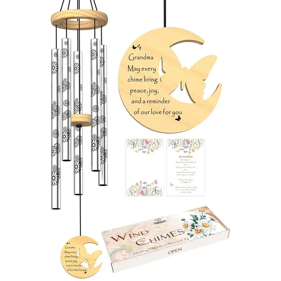 

Подарки, уникальный подарок на день рождения для бабушки от внуков, современные ветряные колокольчики с 32 бабочками и ромашками, лучший подарок на день рождения для лучшей бабушки.