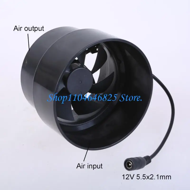 Powerful 12V Ventilation Exhaust Fan 110mm-100mm for Home Outdoor Use with Low Noise Level Odor Energy Saving