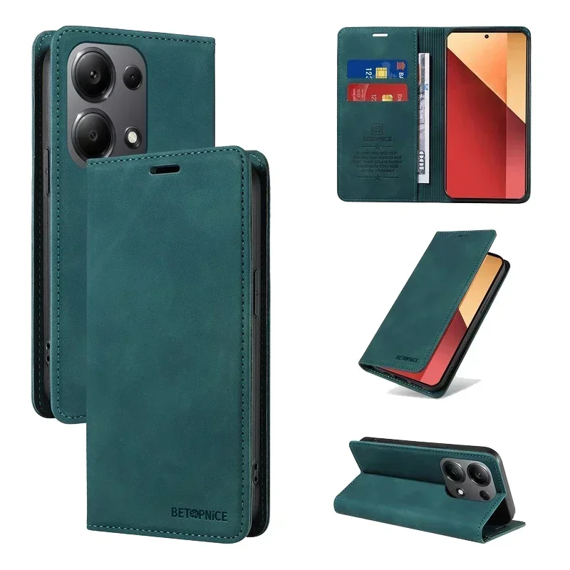 

Flip Case For Xiaomi Redmi Note 13 Pro Plus 13C K70 k70E Luxury Magnetic Leather Wallet Bag Cases On Redmi Note 13 Phone Cover