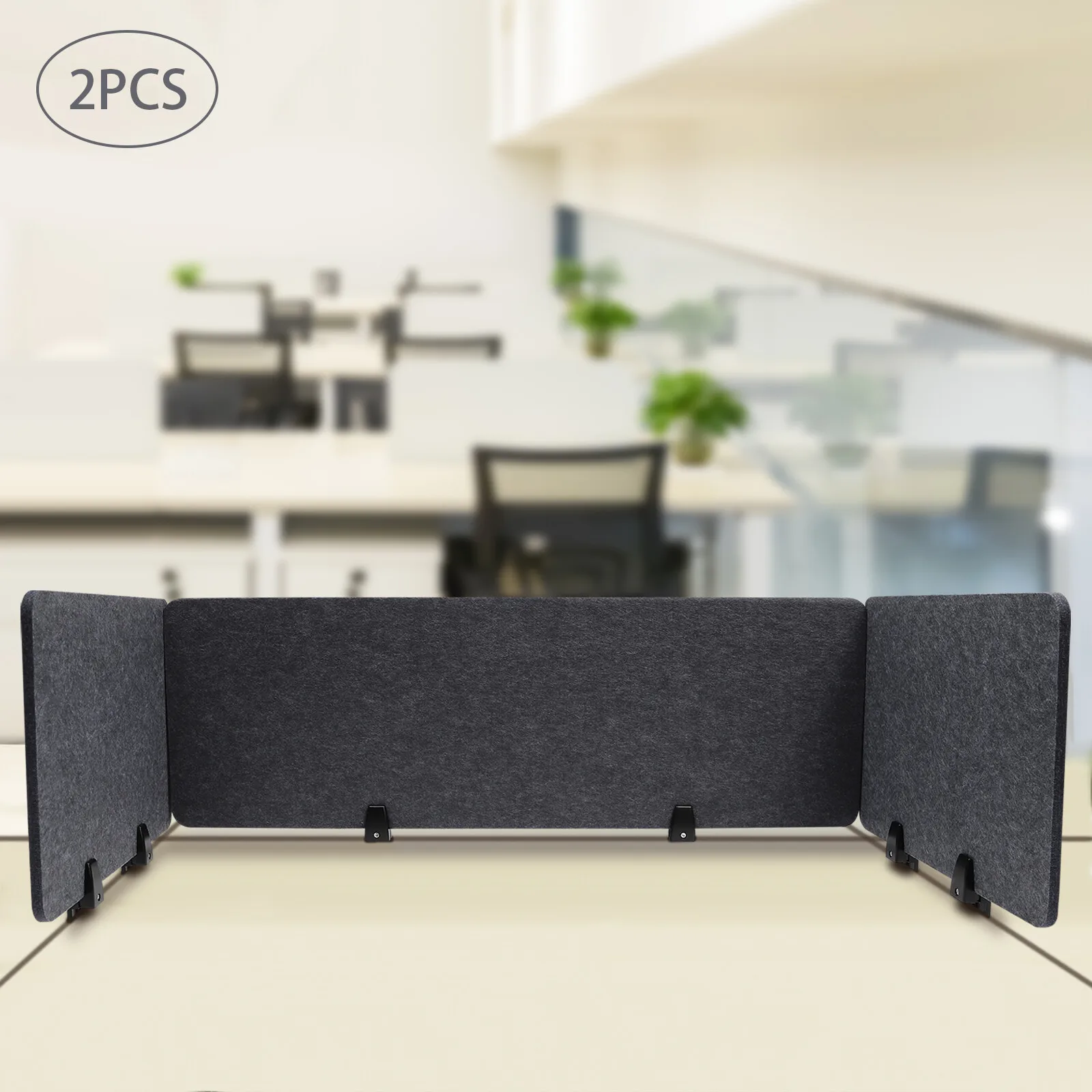 

Экран конфиденциальности офисного стола, модульная зажимная перегородка с панелями смешанной длины для мгновенного шумоподавления и визуальной конфиденциальности