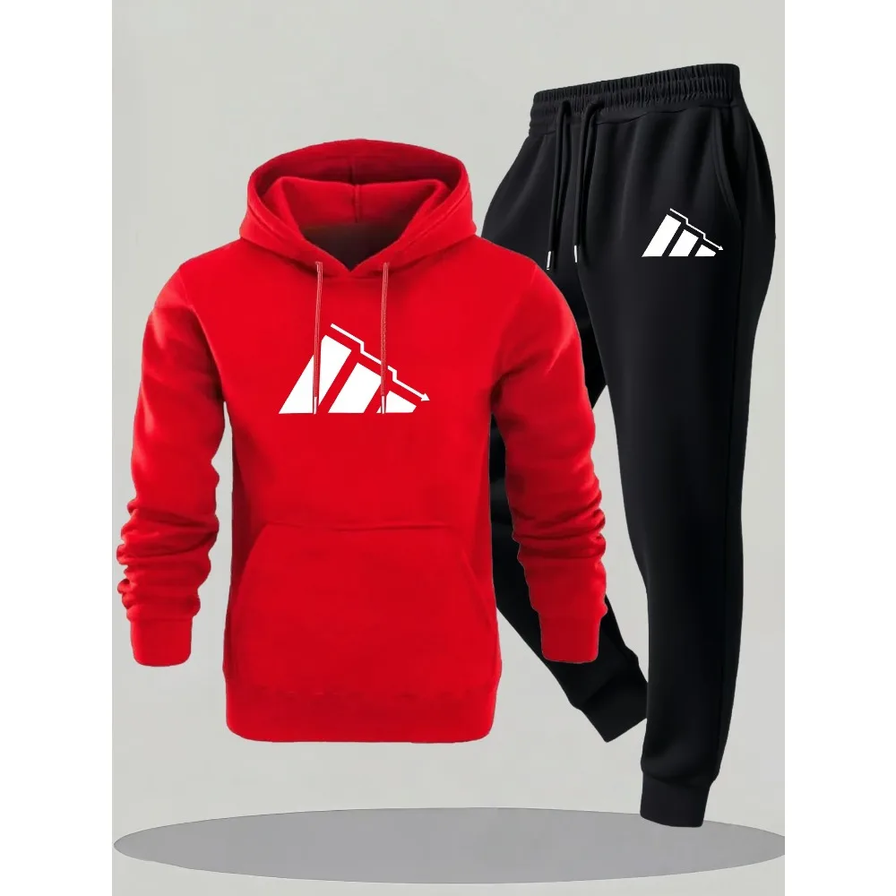 جديد الخريف والشتاء الدعاوى الرجالية العصرية شعبية الرجال يطبع عارضة الرياضة في الهواء الطلق تشغيل عطلة ارتداء الرجال مقنعين #4