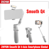 ZHIYUN Smooth Q4 3-Axis Smartphone Gimbal Stabilizer for Android iPhone Built-in Extension Rod Foldable Vlogging TikTok YouTube