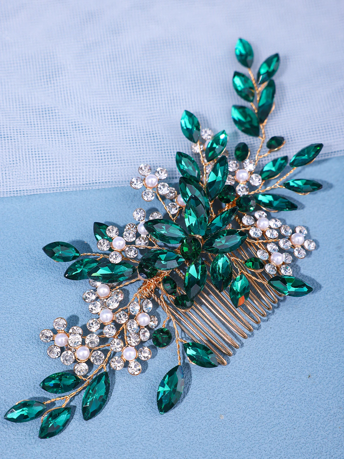 Peignes à cheveux de mariée en cristal de perles, bijoux de cheveux en strass, accessoires de mariage, diadème de mariée, bandeau de bal, couvre-chef en perles