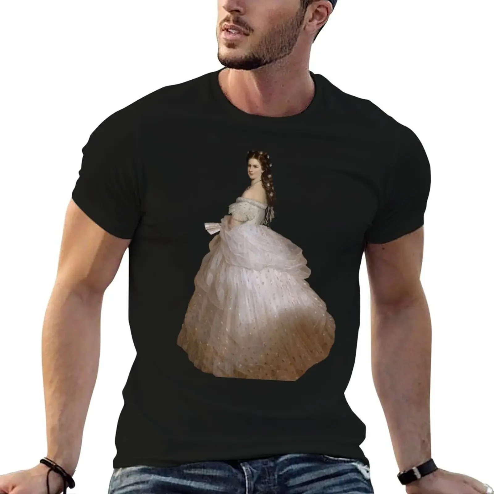 Empress Sisi Elisabeth of Austria - Painting Detail T-Shirt quick-drying boys animal print clothes for men