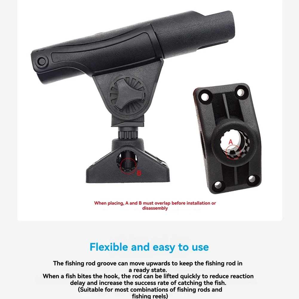 

ABHT-подставка для держателя удочки для рыбацкой лодки, регулируемая вращающаяся на 360 градусов монтажная стойка для каяка, система поддержки рыболовного сиденья