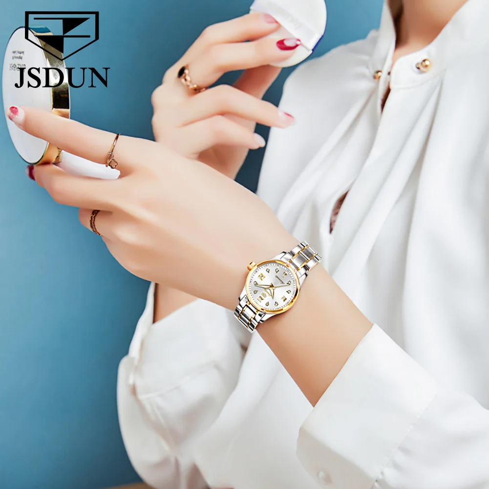 JSDUN Luxury Elegant Automatic Mechanical Watches for Women Best Selling Waterproof Lady Wrist Watch Fashion Trend Women Watches