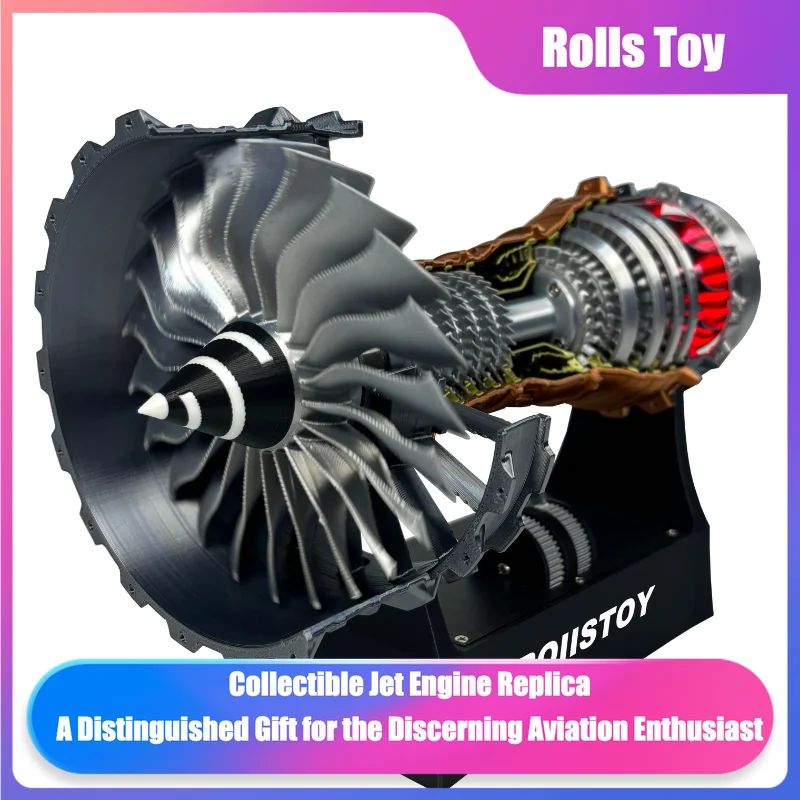 Nuevo modelo de motor de avión, luz LED de velocidad Variable con carga, turbina de potencia de alto rendimiento, regalos y juguetes para aliviar el estrés