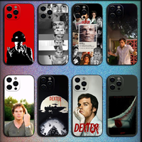 D-Dexter Morgan Phone Case For iPhone 16,15,14,13,12,11,Pro,X,XS,Max,XR,Plus,Mini Soft Black Cover