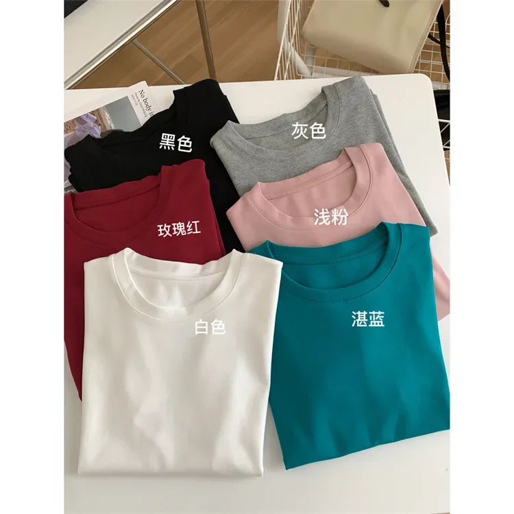 

LangMao White Short Sleeved T-shirt For Women In Spring Summer 2024 Sweet Loose Shoulder Top