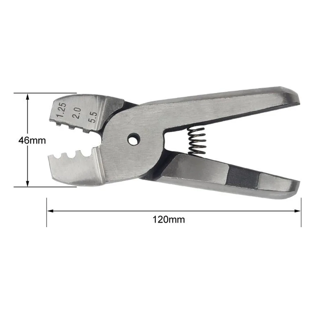 Pinza a crimpare terminale pneumatico 1.25-2.0-5.5mm Pinza a crimpare ad aria Manico in alluminio Morsetto in acciaio per cesoia per filo di ferro rame