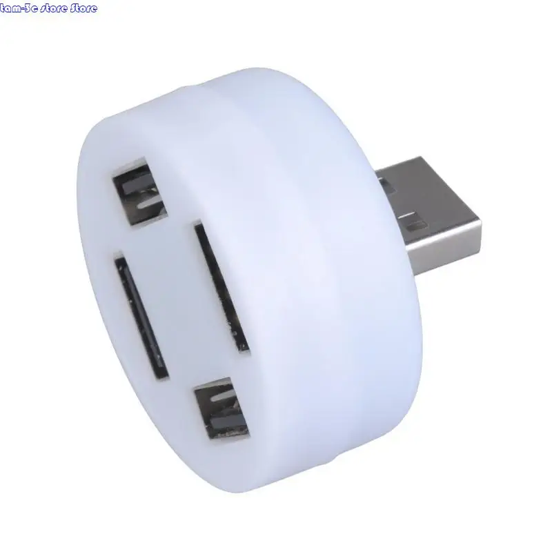 モバイルパワーバンク用LEDライト付きD0UA USB男性4 USB女性充電ハブ