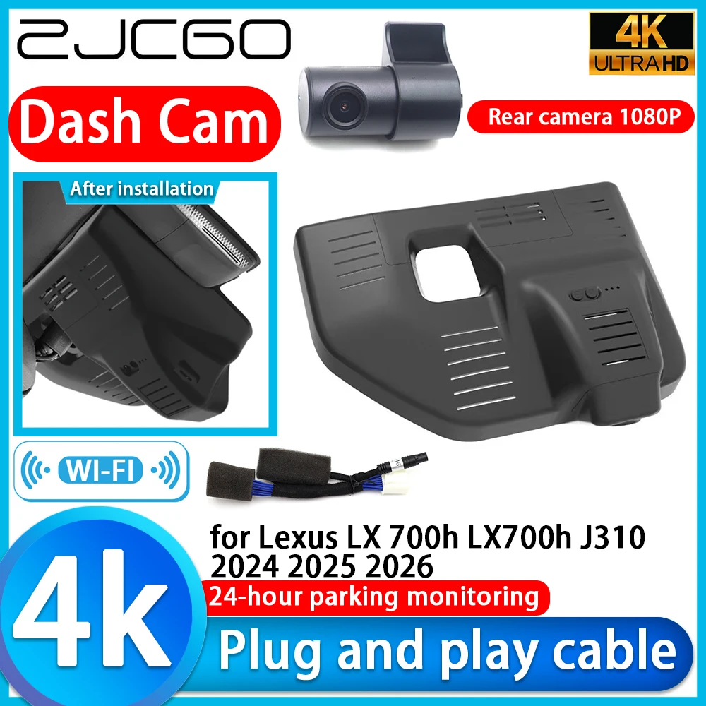 لكزس LX 700h LX700h J310 2024 2025 2026 4K DVR داش كام كاميرا السيارة UHD 2160P سوني عدسة 24h رصد مسجل فيديو تسجيل