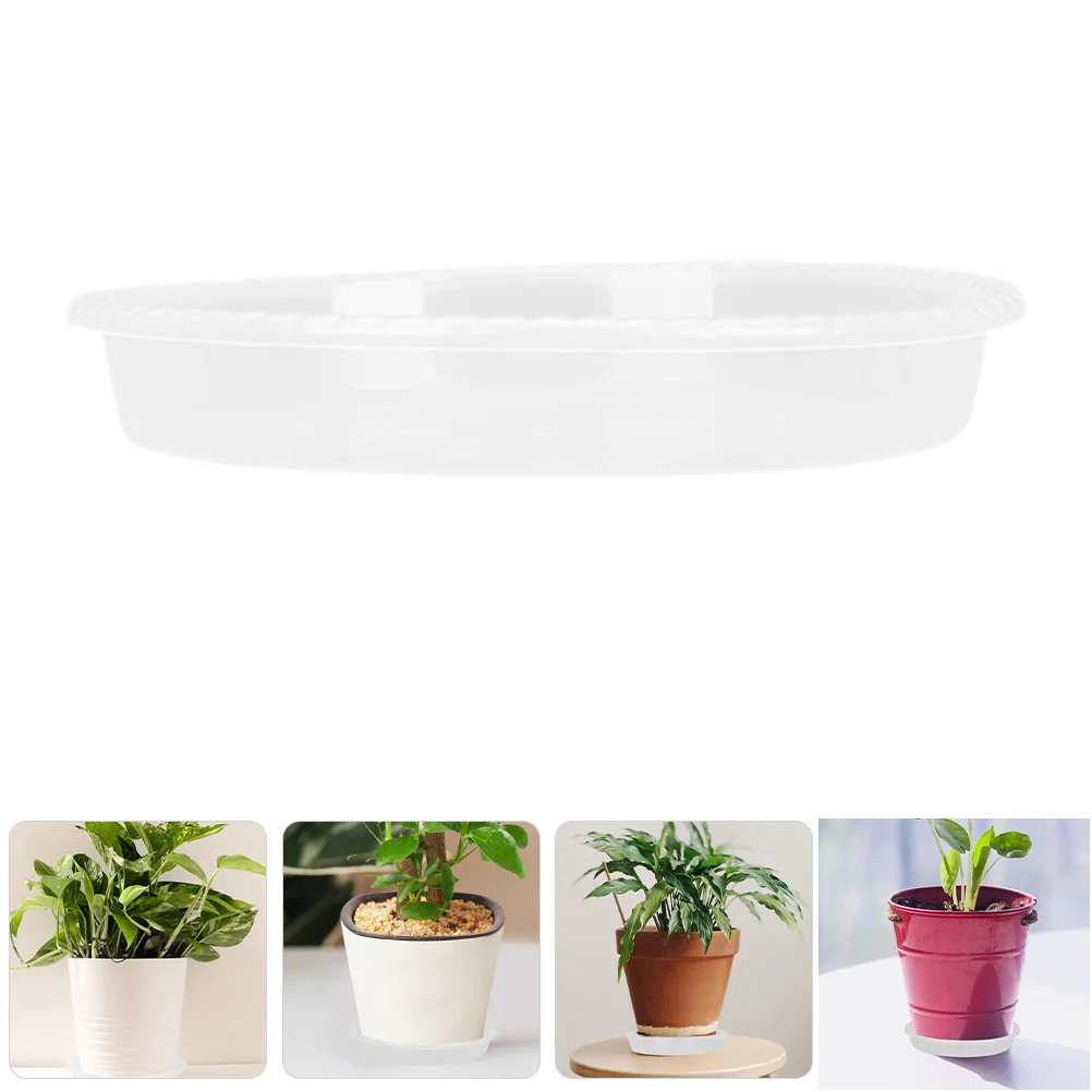 

6Pcs Garden Plant Pot Water Collector Clear Plastic Round Plant Saucers Indoor Outdoor Drip Tray Catcher Planter Saucers