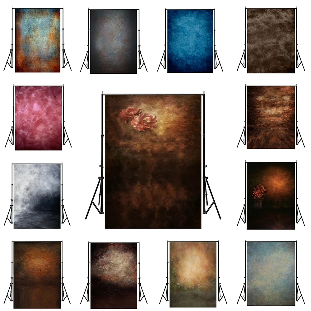 Minimoto Vintage Tie-dye Photography Background Gradient Color Non-woven Canvas Painting Baby Photo Backdrop for Photo Studio