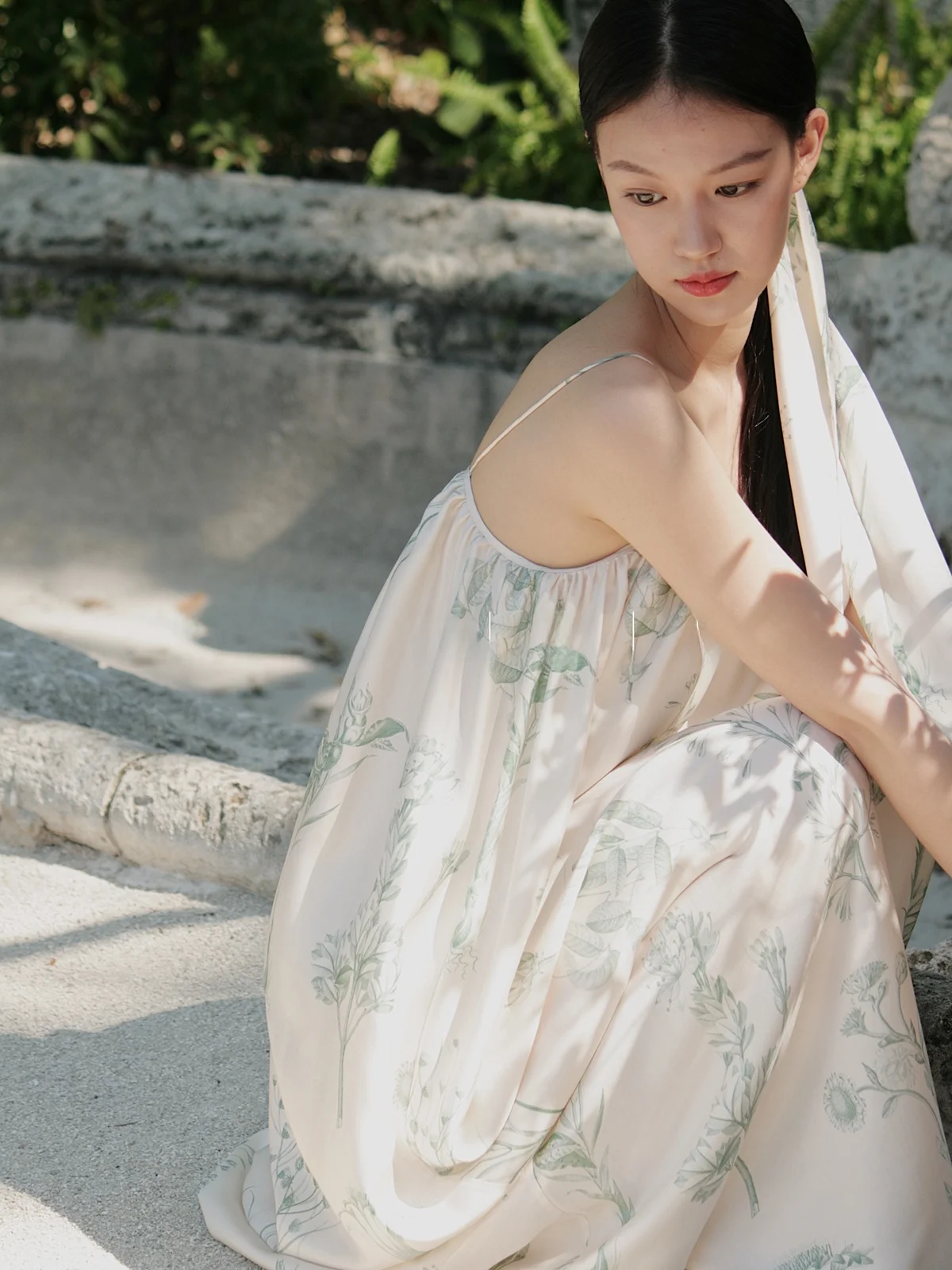 

Шелковый шарф Ele для женщин, весенне-летний, с цветочным принтом, асимметричный узор, высокое качество, шелк