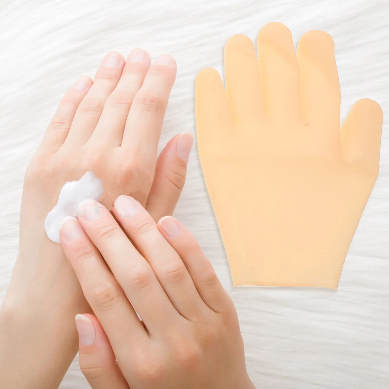 Calcetines de Silicona para Pies y Guantes para Manos, Loción Hidratante Nocturna, Calcetines con Gel para Talones Agrietados, Cuidado de los Pies, Reparación de Piel Seca