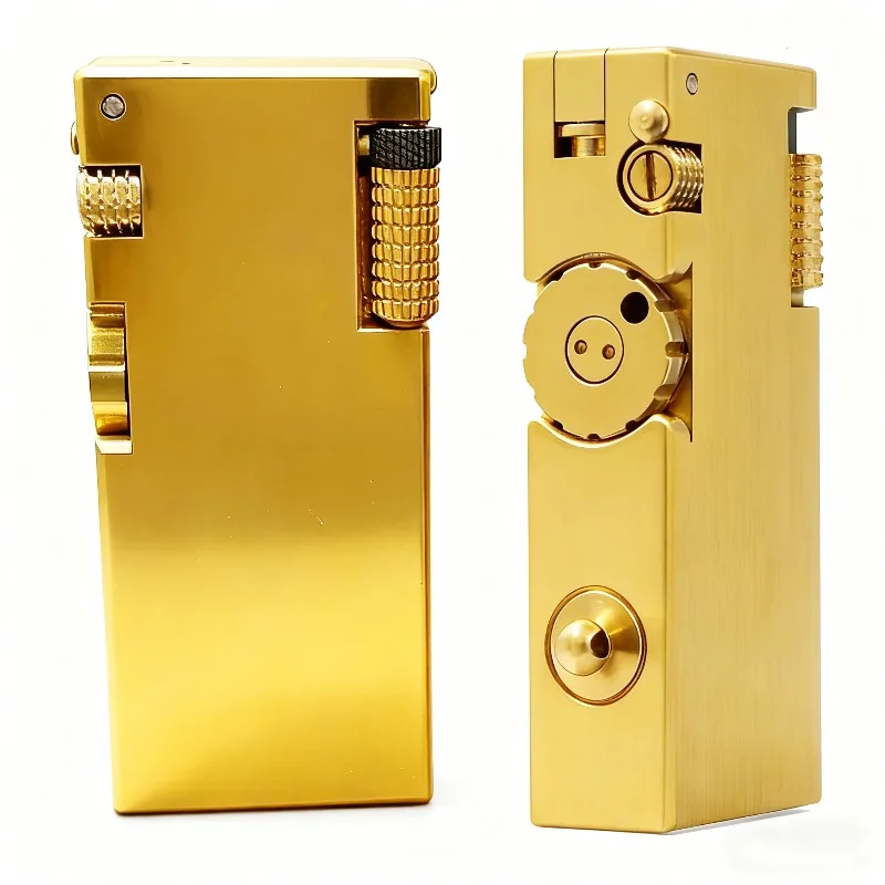 

Handmade Brass Trench Fuel Oil Lighter Vintage Double Oil Tank Lighter Collection Gift Outdoor Use Refillable & Durable Antique