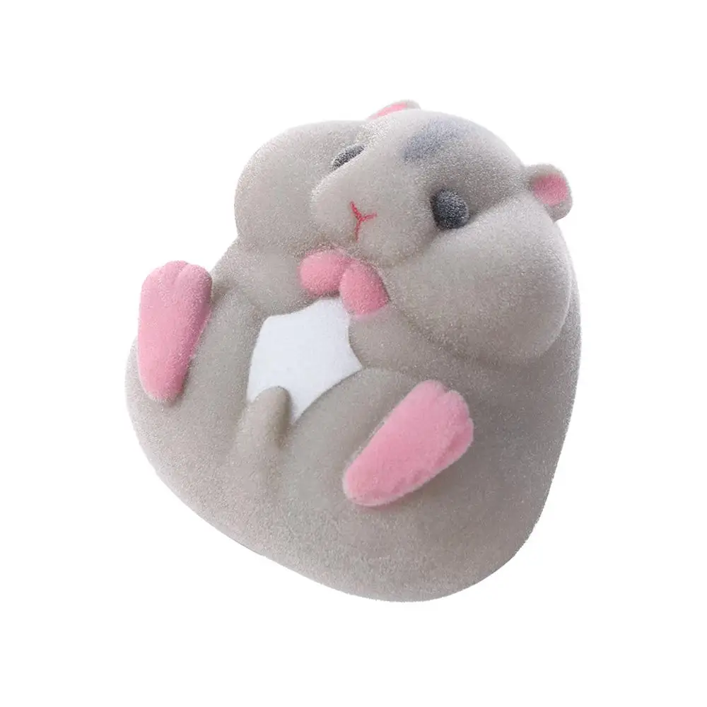 Kawaii Stress Relief Fatty Milky Flocking Plush Dolls Soft Hamster Capsule Toys Capsule Hamster Gashapon Toys Gashapon Hamster