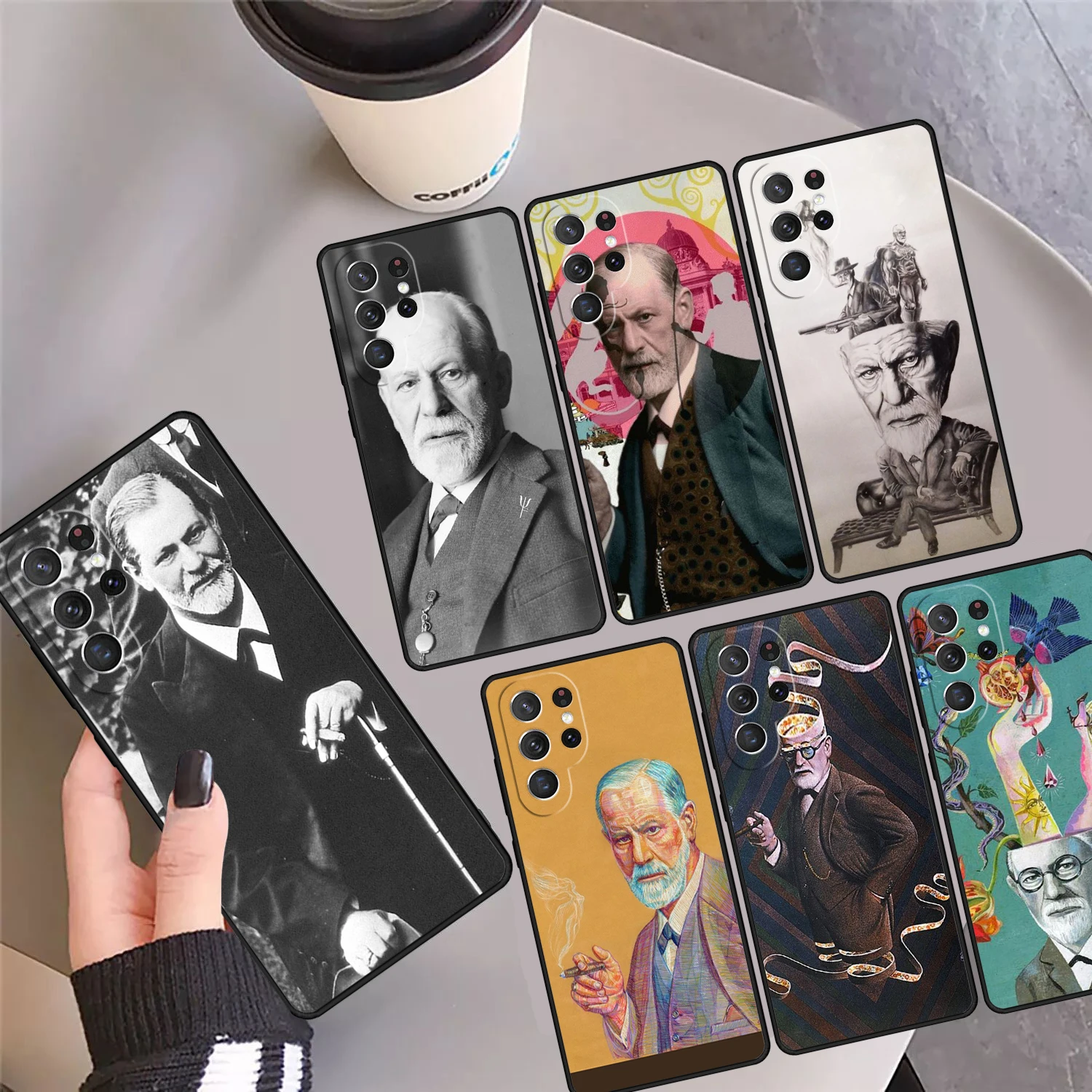 Sigmund Freud Phone Case Cover Coque For Samsung Galaxy S24 Ultra 23 S22 Plus S21 FE S20 S8 S9 S10 Note 10 Pro Note 20