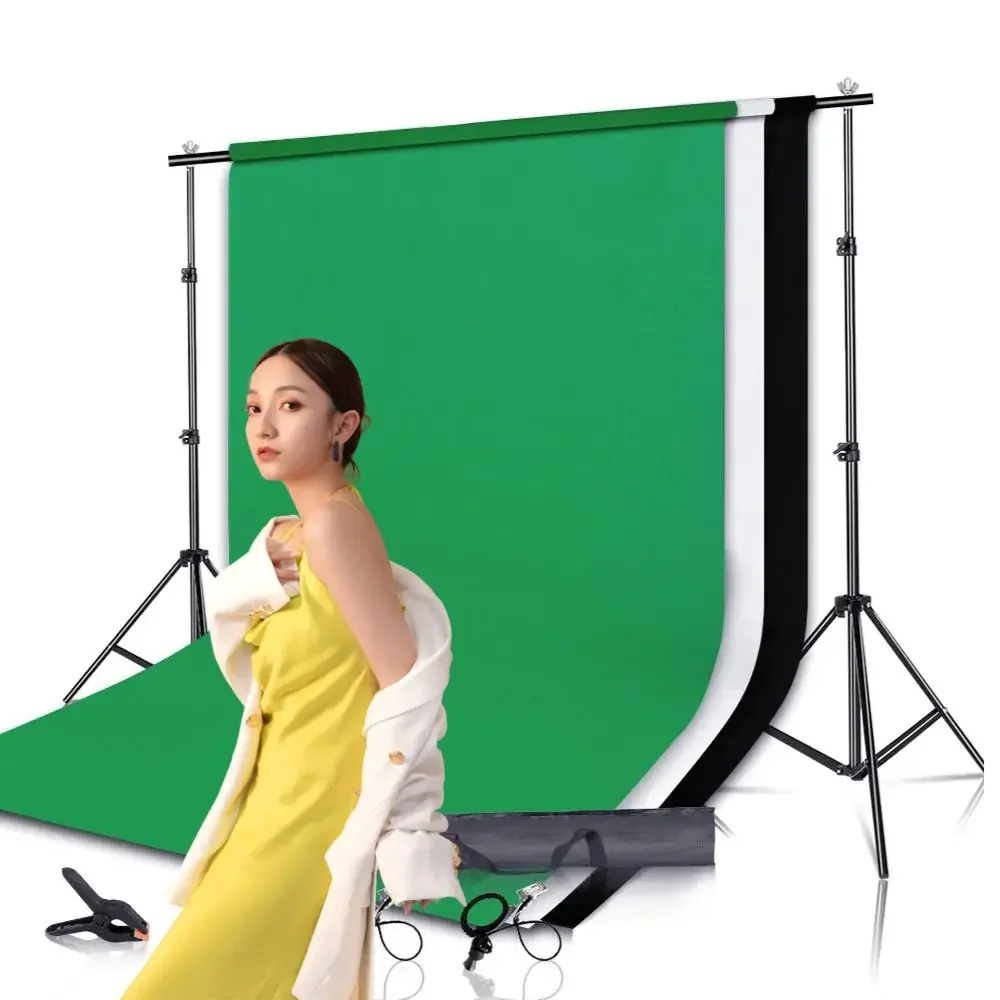 Photo Video Studio 2x3m Green Screen Backdrop Stand Kit  Photography Background  Stand Support System Wedding Frame